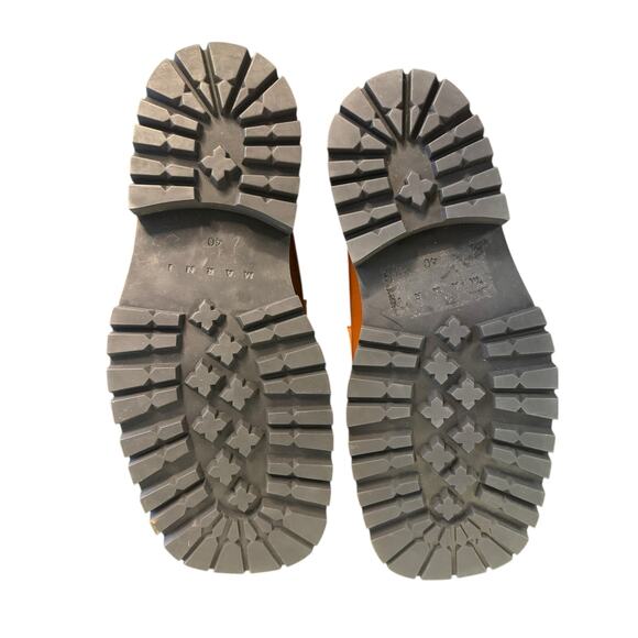 Marni NIB Piercing 2.0 Chunky Sabot Loafers in Cognac Size 40 - Picture 11 of 13